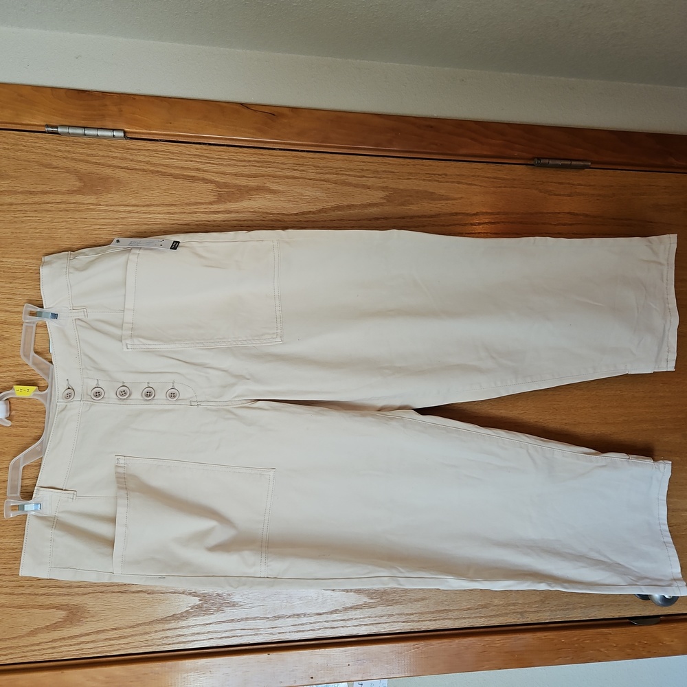 TIME AND TRUE CROP KHAKIS SIZE 16 NWT